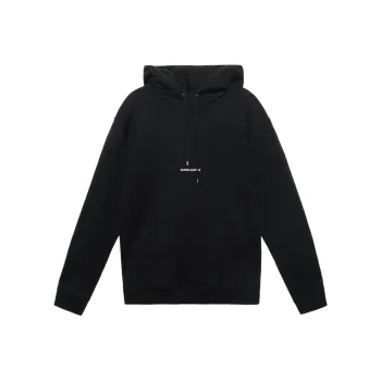 SAINT LAURENT Logo Printed Drawstring Hoodie