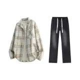 Yellow White Plaid+Black