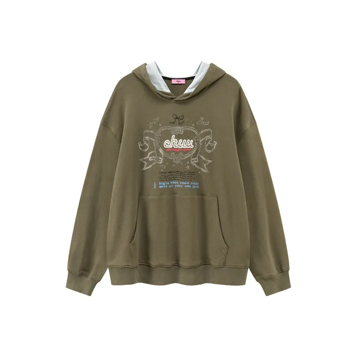 CHUU Sweatshirt Women's Mustard Green-0