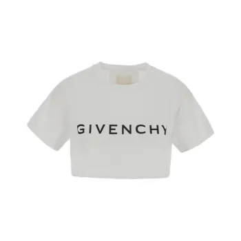 Givenchy Logo Printed Crewneck Cropped T Shirt