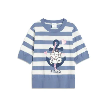 Disney X LINING T Shirts Women's Ecru Home Blue
