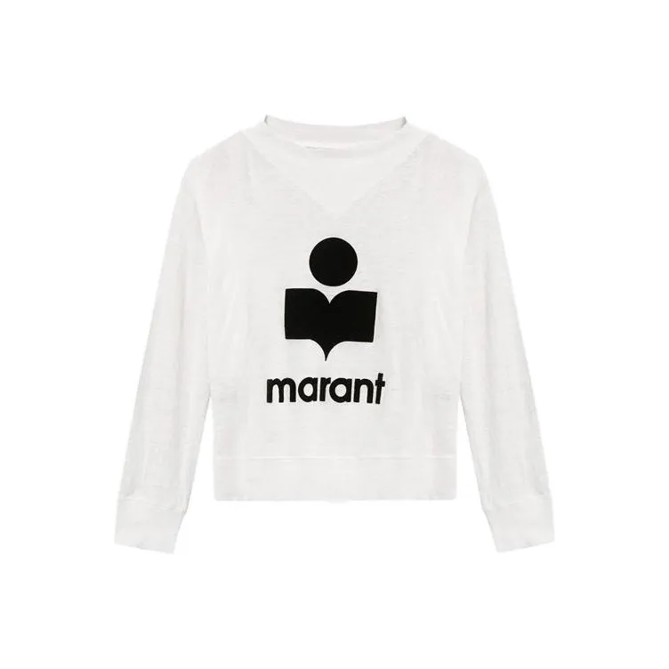 ISABEL MARANT ETOILE Logo Printed Long Sleeved Jumper-0