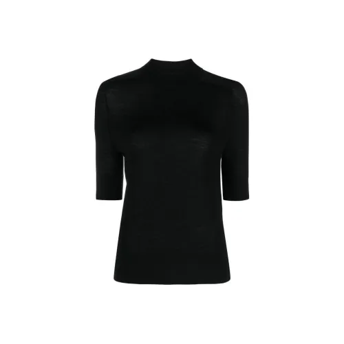 Calvin Klein Ribbed collar Wool Knitted Top