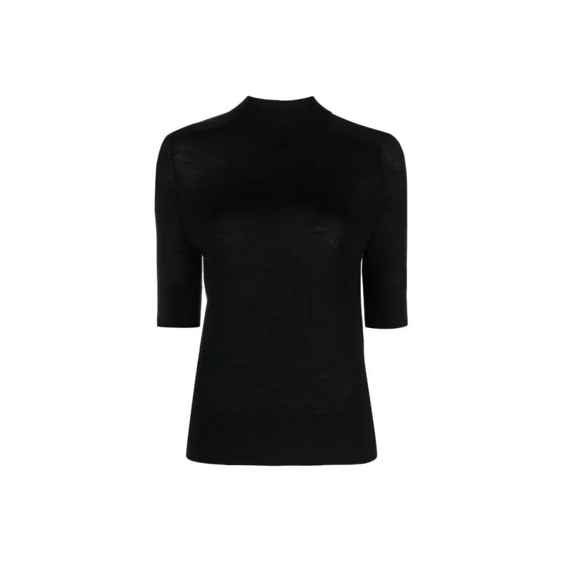 Calvin Klein Ribbed collar Wool Knitted Top-0