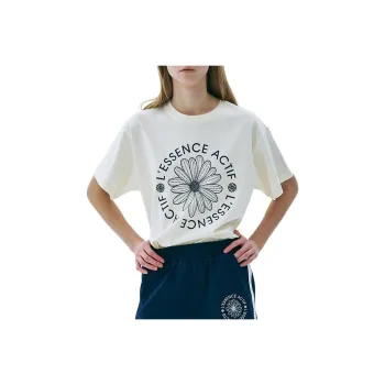 MARDI MERCREDI SS25 T Shirt Women's Cream/Marine Blue Korean Style