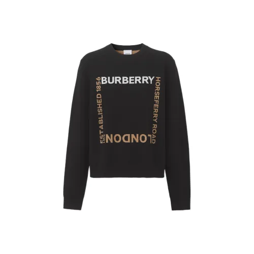Burberry SS22 Horseferry Sweater Women's Black