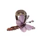 Claw Clip-Embroidery Butterfly Purple