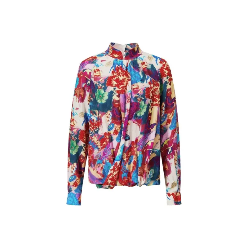 Shanghai Tang X Jacky Tsai Butterfly print Blouse-0