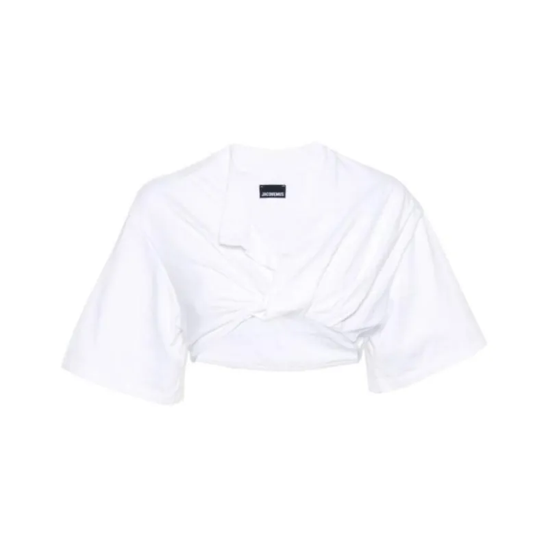 Jacquemus Wrap Cropped Top-0