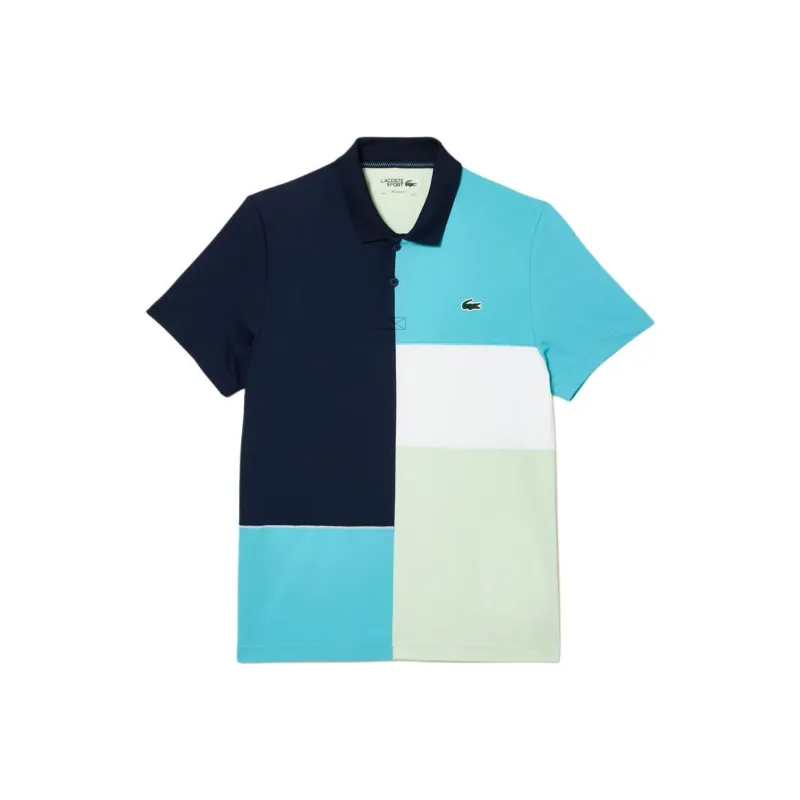 LACOSTE Logo appliqué Colour block Polo Shirt-4
