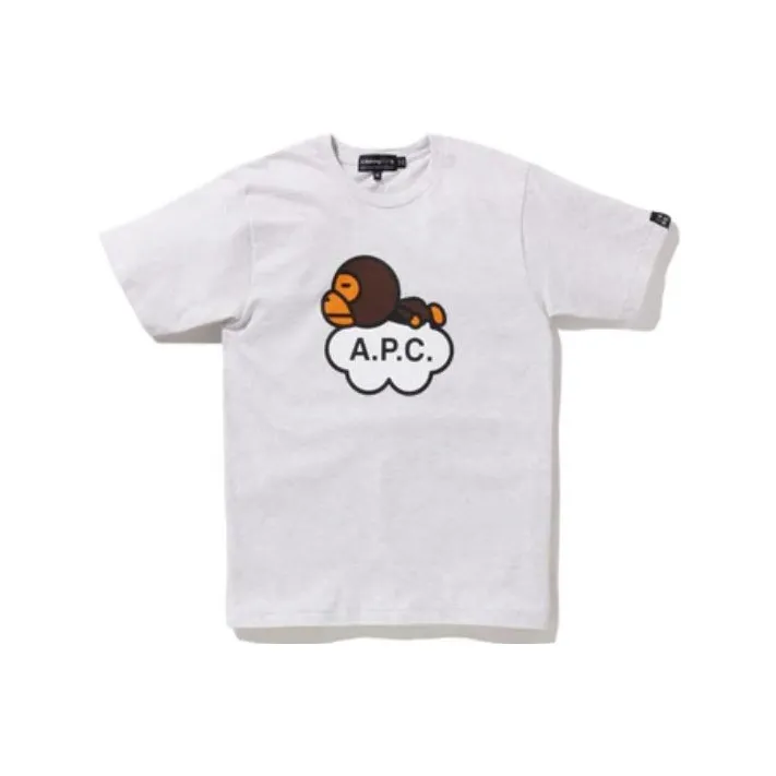 A BATHING APE X A.P.C. Women's Milo Wide T-Shirt Black-4