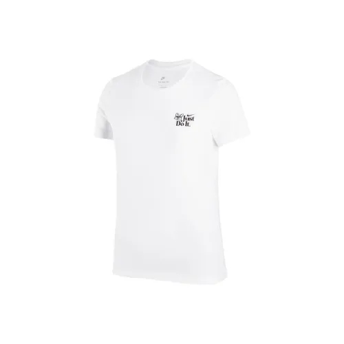 Nike Women'ss Summer Cartoon Print Crewneck pullover Hoody T Shirt White