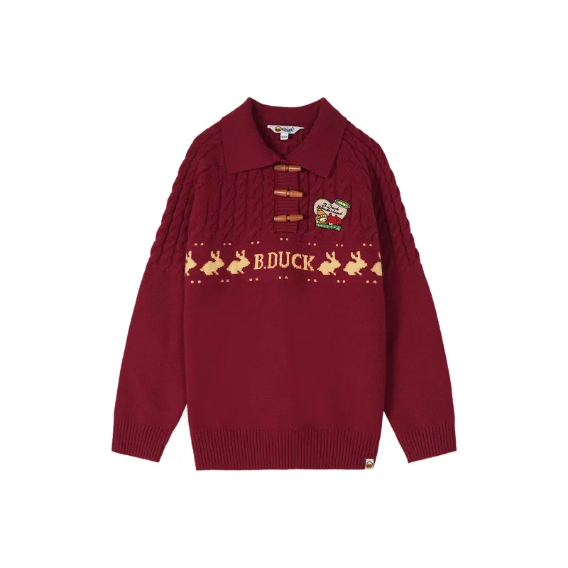 B.Duck Sweaters Women's Red-0