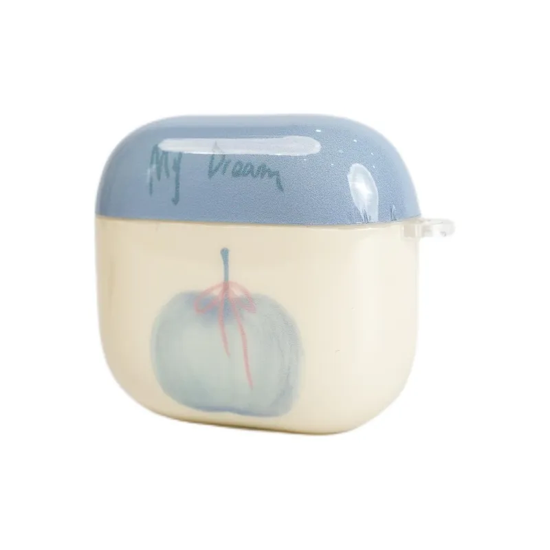 Wei Xin Apple AirPods 4/2/3/4th Generation/AirPods Pro/Pro 2 TPU Graffiti Blue Apple Pendant Headphone Cases-5