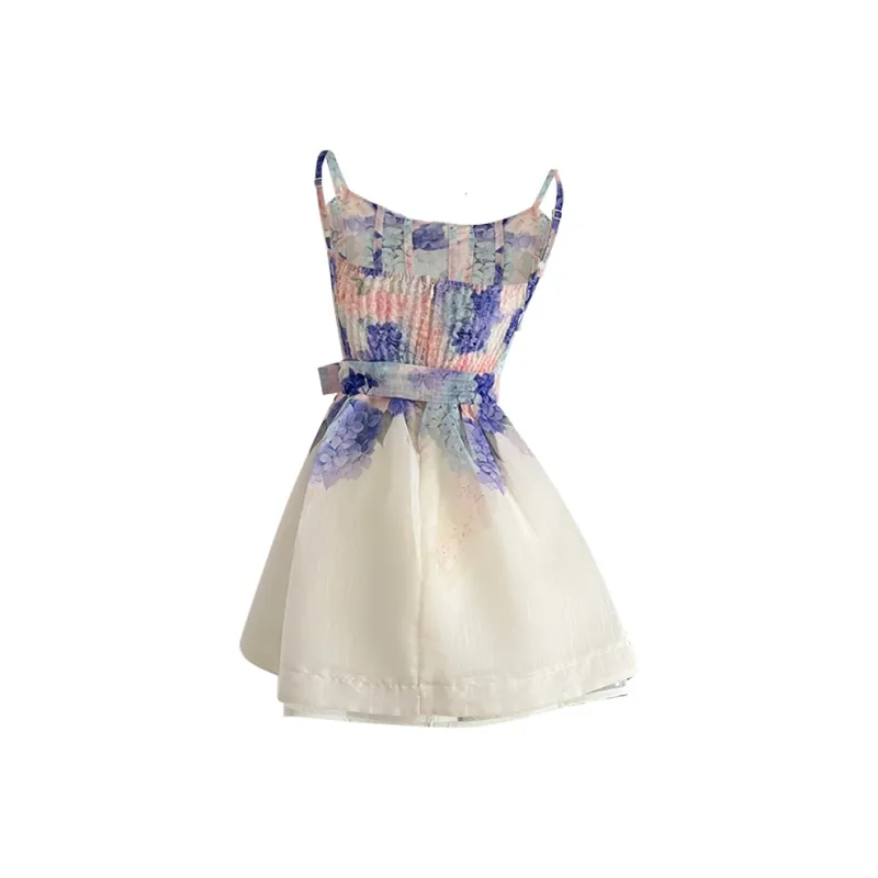 Icicofficial Sleeveless Dress Women's Blue Purple-1