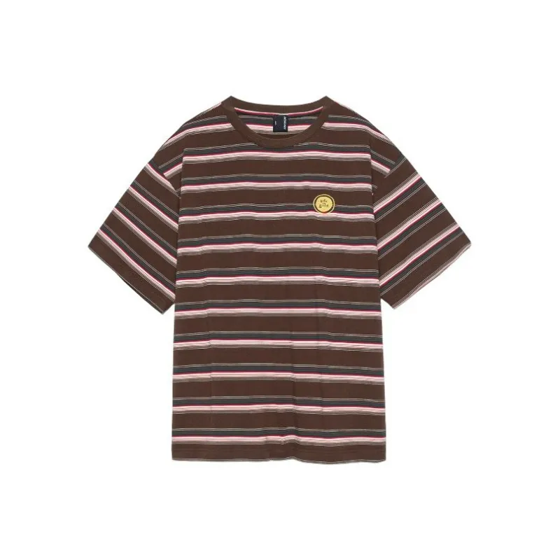 HDPV T Shirt Unisex Brown Stripes-0