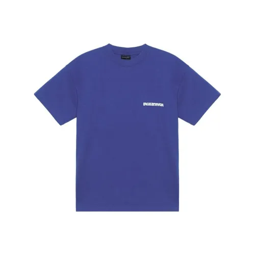 Balenciaga SS23 T Shirt Women's Blue Loose Fit Style
