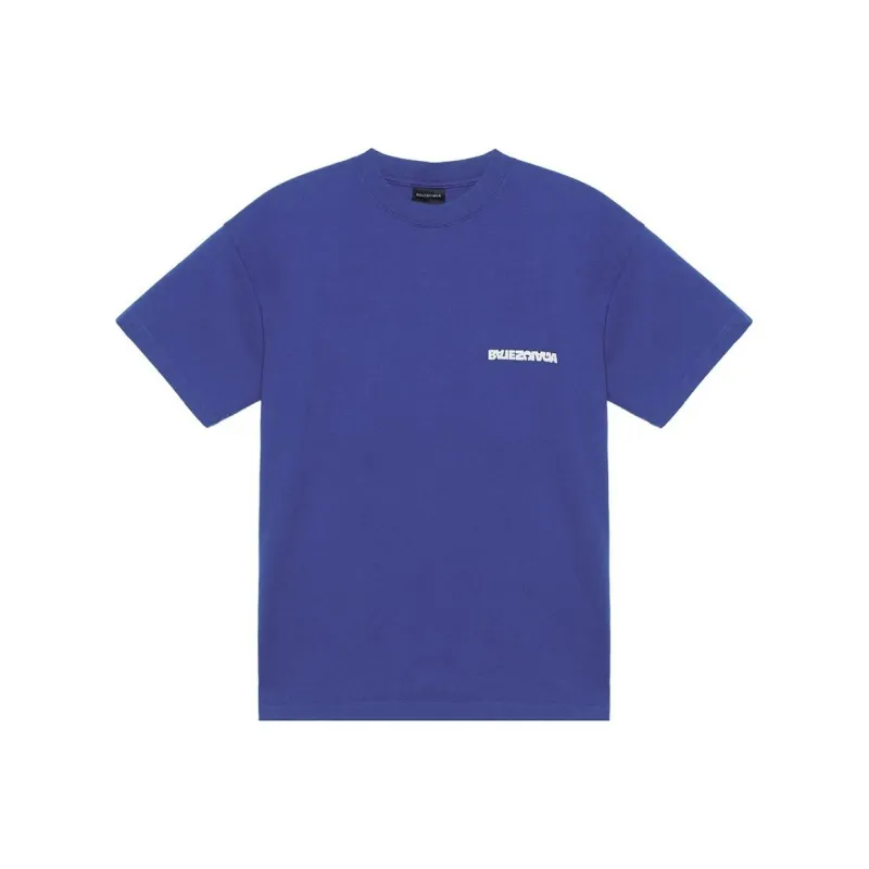 Balenciaga SS23 T Shirt Women's Blue Loose Fit Style-0