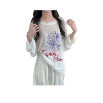 Flowers In Water T Shirt Women's White