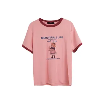 Olrain T Shirts Women's Pink