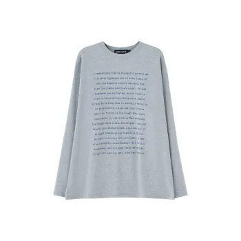 SOON FLOWER Spring And Autumn T Shirt Women's Gray