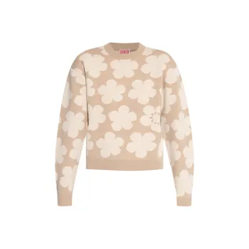 KENZO Floral Detailed Crewneck Jumper