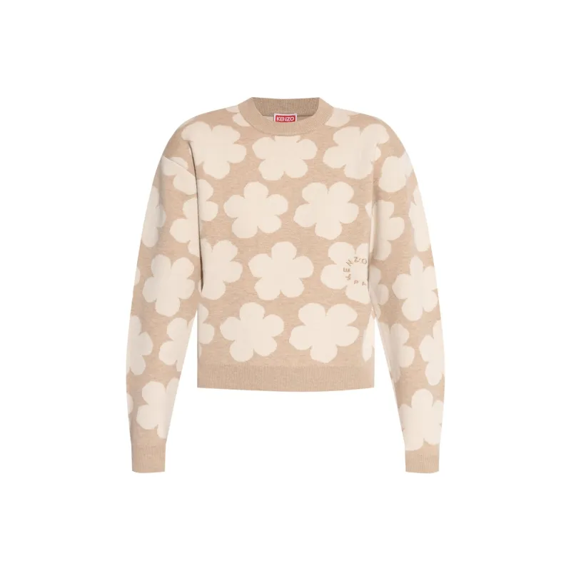 KENZO Floral Detailed Crewneck Jumper-0