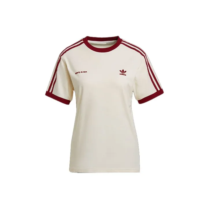 Adidas Originals Set in Sleeve T Shirt Women's Ivory-0