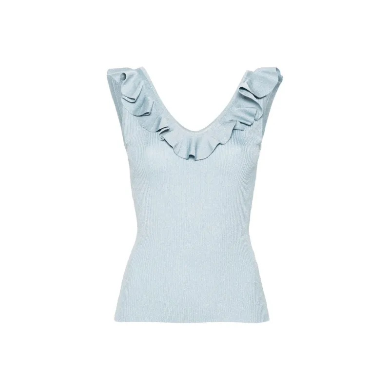 Zimmermann Waverly Lurex detail Ribbed Top-0