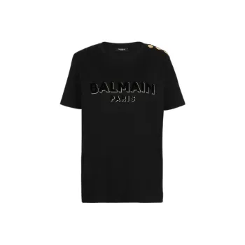 BALMAIN Logo print Short sleeve T shirt