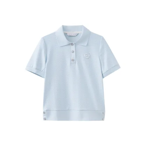 SHUIYUNJIAN T Shirt Women's Light Blue