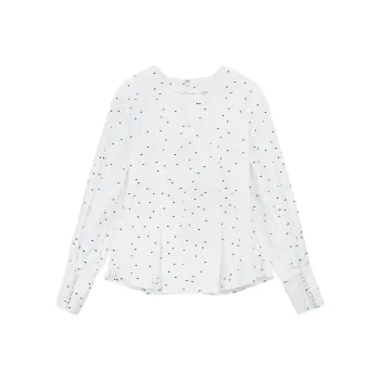 MUNJOUR SS24 Shirt Women's Black And White Polka Dot