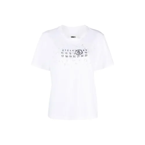 MM6 Maison Margiela Slogan Printed Cut Out Detail Sweater