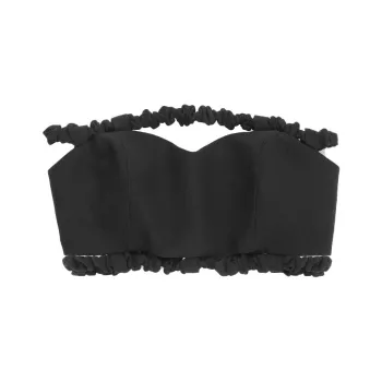 GANNI Bandeau Strapless Crop Top