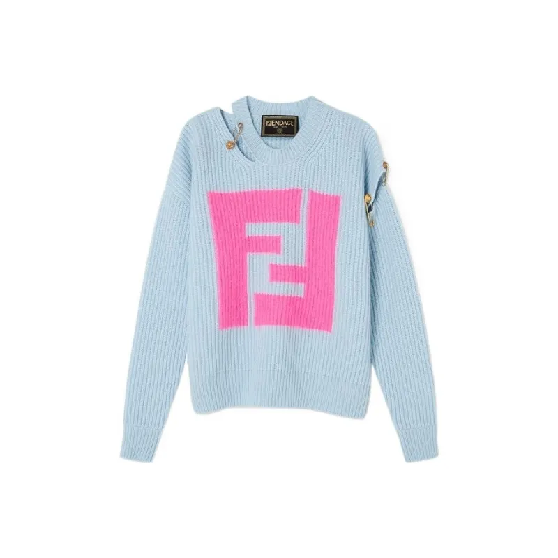 Fendi Fendace Cutout Jumper Blue/Pink-0