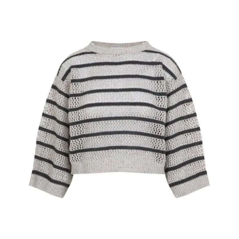 Brunello Cucinelli Striped Knit Jumper-0