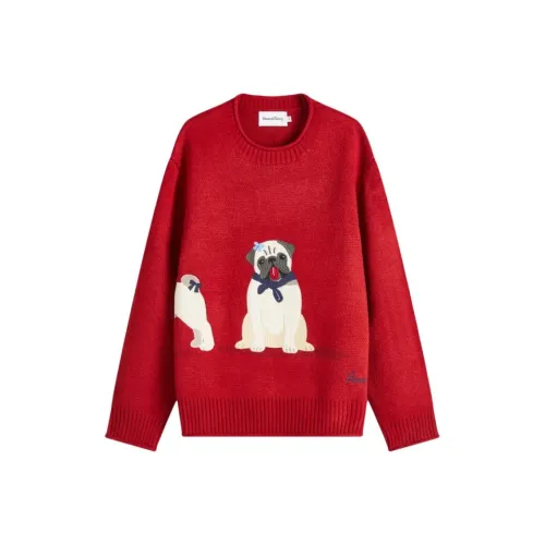 HOUSE OF SUNNY 레드 여성 스웨터
