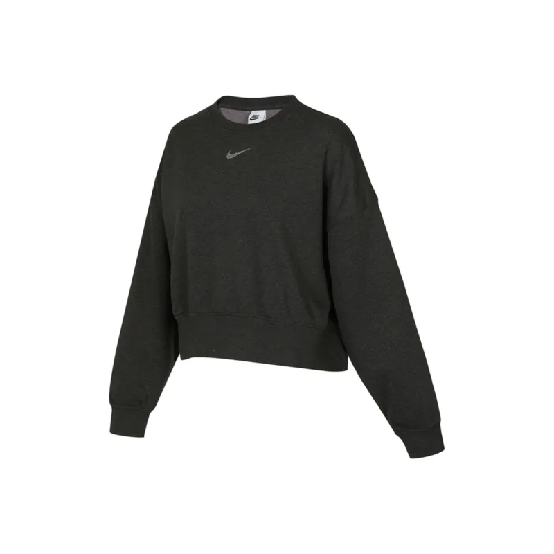 Nike Sportswear Women's Essential Fleece Crew Sweatshirt Dark Grey-0