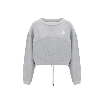 ISABEL MARANT ETOILE Margo Cropped Drawstring-Trim Sweatshirt