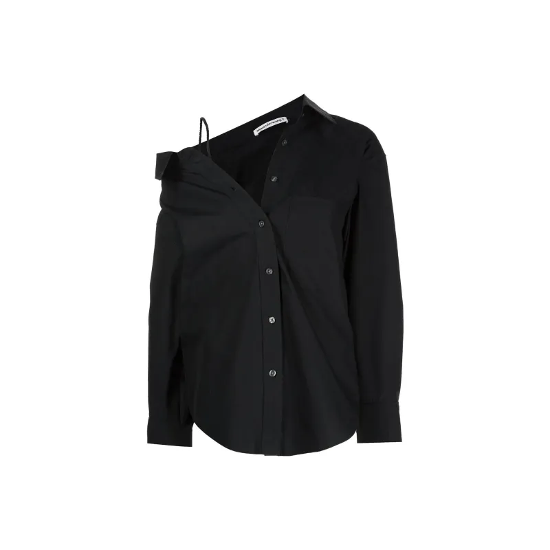 alexander wang SS22 Open-Back Detail Buttoned Shirt-0