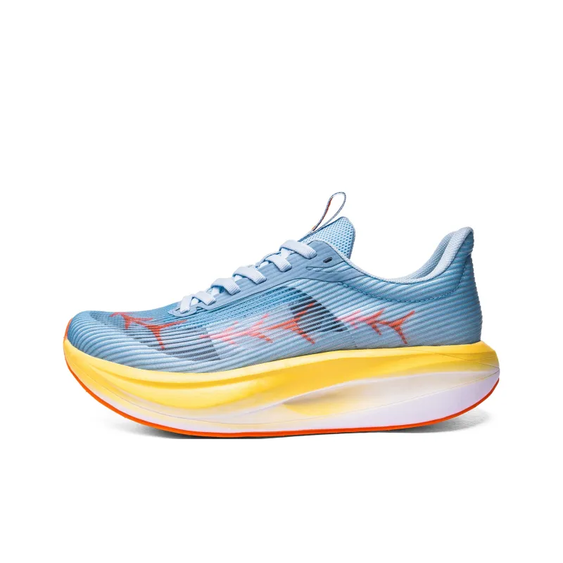 TEPOR Running Shoes Unisex Low Top Misty Blue/Dusk Cloud White/Gradient Black/Ice Blue Pink/Starburst Orange/Duorolan-37