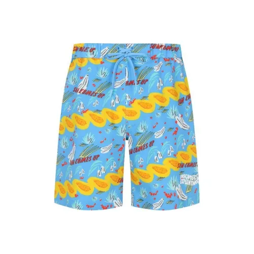 Discovery Expedition Hot Summer Pattern Board Shorts L.Cobalt Casual Shorts Men's Blue