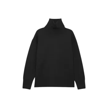ARITZIA Babaton Omoda Merino Wool Turtleneck Sweater Women's Black