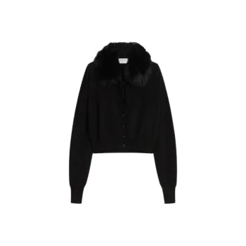SportMa Detachable-Collar Cardigan Knitwear Women's Black