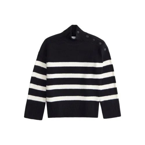 Abercrombie＆Fitch Sweater Women's Black Stripes