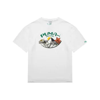 PUMA Drop Shoulder Sleeve T Shirt Women's White