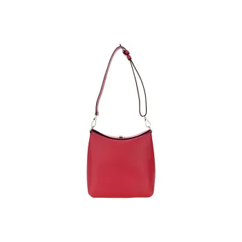Furla Cow Leather Hobo Bag Shoulder Bag Medium Size Women's Red