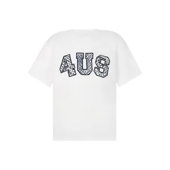 FORUYES Drop Shoulder Sleeve T Shirt Women's White