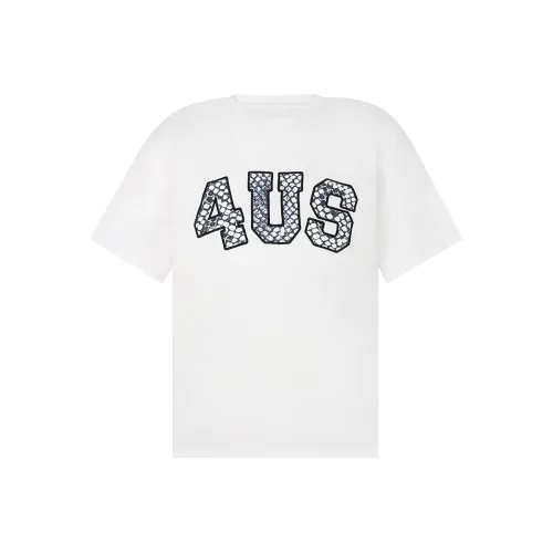 FORUYES Drop Shoulder Sleeve T Shirt Women's White