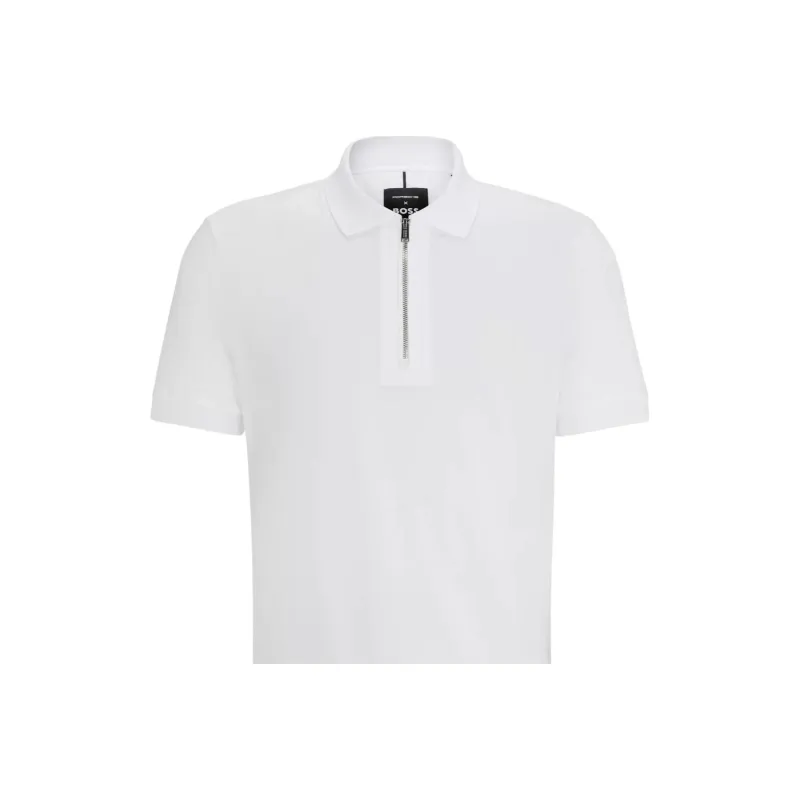 HUGO BOSS x Porsche Polo Shirt In Mercerized Cotton Polo Shirt Men's White-3